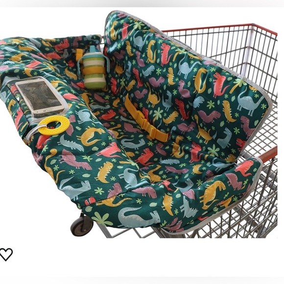 High chair and shopping card cover for kids/babies. Multicolored dinosaurs - Picture 6 of 13